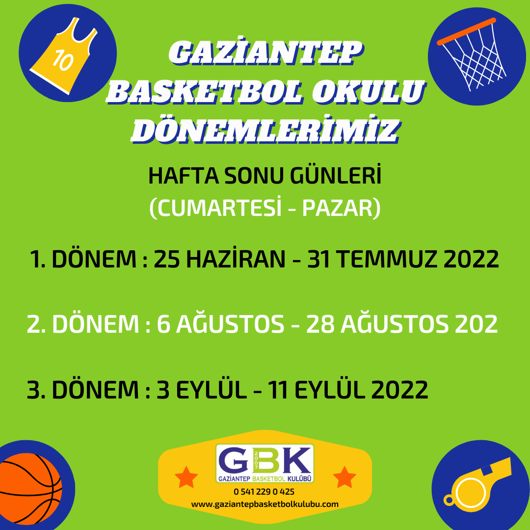 2022 Yaz Sezonu Gaziantep Basketbol Okulu Kayıtlarımız Başladı!